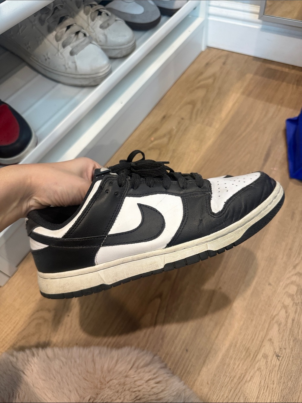 AUTHENTIC Nike Black and White DUNKS Low-Top Sneaker